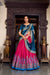 Royal Blue Designer Wedding Lehenga Choli with Foil Print & Dupatta