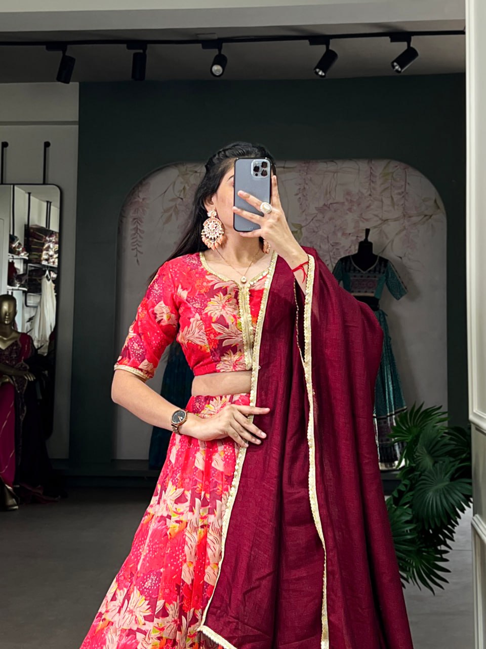 Tussar Silk Lehenga, Printed Lehenga Choli, Vichitra Silk Dupatta, Canvas Lehenga, Lace Border Dupatta, Stitched Lehenga Choli, Festive Wear Lehenga, Lightweight Lehenga Set, Traditional Indian Wear, 3.5 Meter Flair Lehenga, Ethnic Tussar Lehenga, Ready to Wear Lehenga Choli, Wedding Guest Outfit, Navratri Lehenga Choli