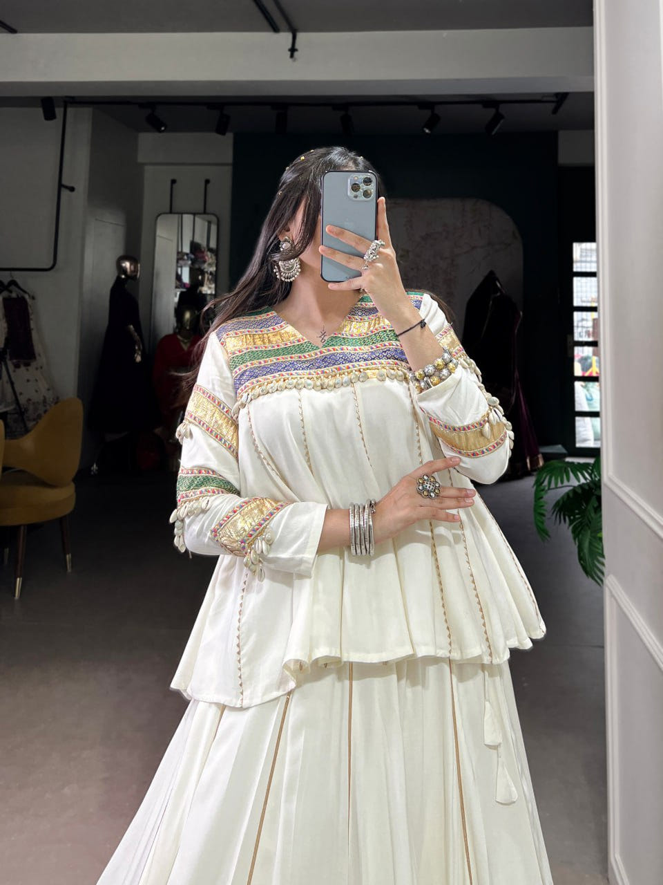 Pure Rayon Navratri Lehenga, Multi Patch Work Lehenga Choli, Gota Patti Lace Festival Wear, Rayon Stitched Lehenga Choli Set, Traditional Chaniya Choli for Women, Designer Navratri Outfit 2025, Cowrie Work Blouse Lehenga Choli, Ethnic Wear Lehenga Online, Women’s Garba Outfit for Festivals