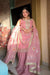Pink Tabby Organza Kurta Sharara Suit and Dupatta For Festive wear