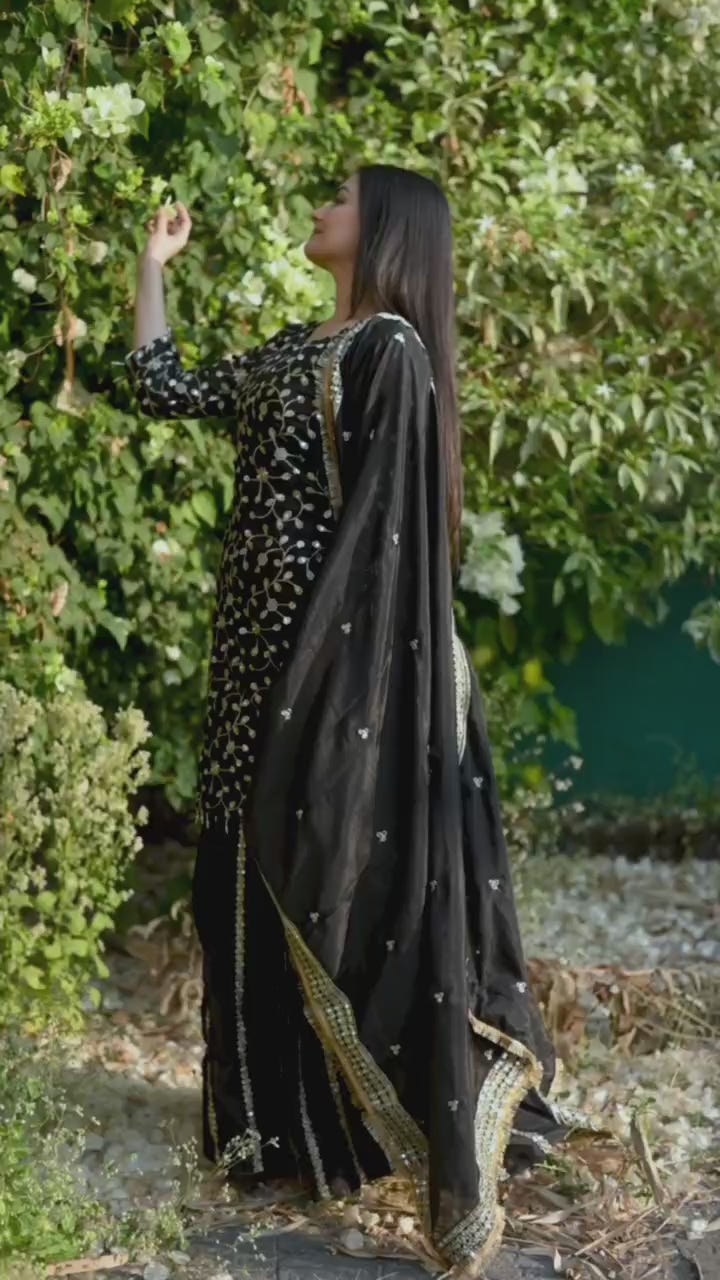 Designer Chinon Lehenga Suit with Heavy Sequin Embroidery Work – Festive & Wedding Wear