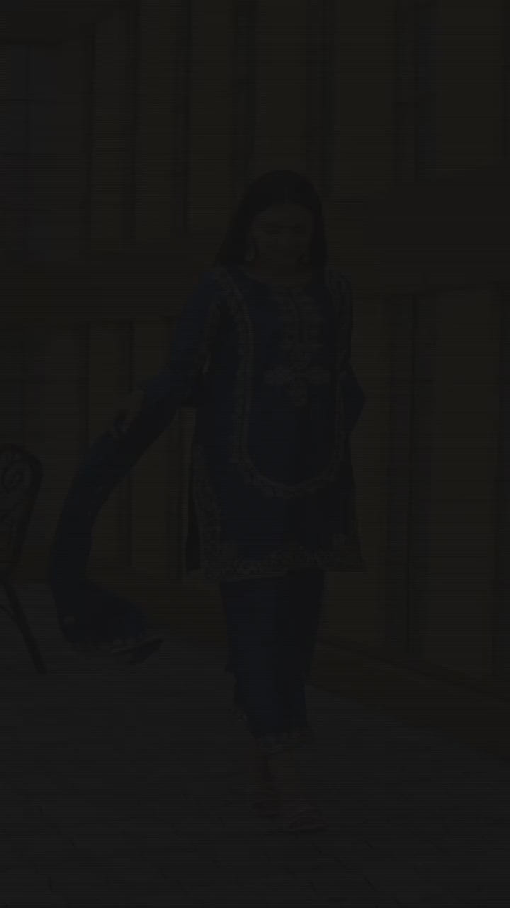 Chinon Sequence-Embroidered Designer Suit Set | Festive Wear Drape Dress