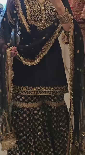 Designer Georgette Suit with Stunning Sequin Embroidery Work – Festive & Party Wear