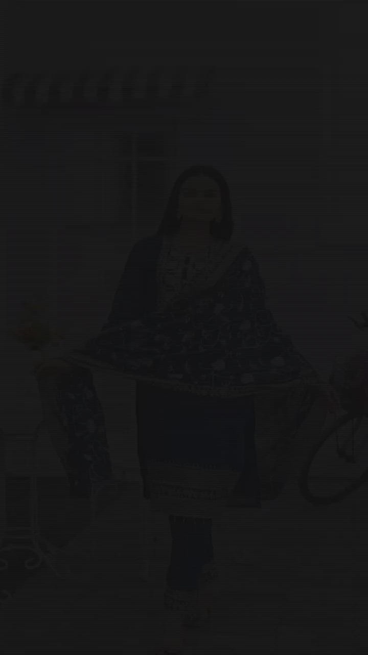 Fox Georgette Designer Embroidered Stone-Work Suit | Party Wear Salwar Kameez Drape Dress