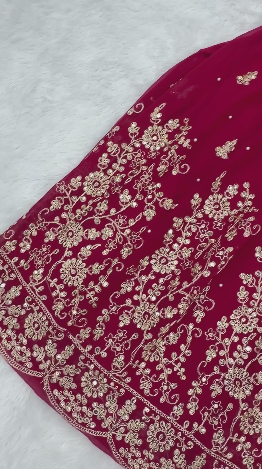 Deep Red Designer GMY Silk Plazzo Top and Dupatta For Party Wear