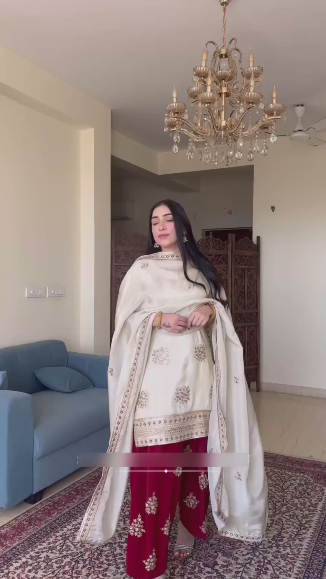 Designer Chinon Suit with Elegant Sequin Embroidery Work – Festive & Party Wear