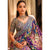 Purple Chinon Silk Digital Print Saree with Matching Designer Blouse