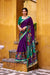 Purple Kalamkari Print Chanderi Saree with Zari Weaving Border