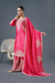 Rani Pink Designer Pure Chinnon Silk Dori Palazzo Top and Dupatta