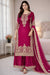 Rani Pink Designer Pure GMY Silk Top Bottom and Dupatta For Party Wear