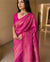 Rani Pink Kanchipuram Jari Weaving Silk Saree with Designer Blouse