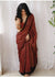 Red Floral Mulmul Cotton Digital Print Saree with Banglori Blouse