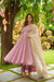 Rose Pink Designer Faux Georgette Gown and Dupatta For Party Wear