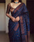 Royal Blue Kanchipuram Silk Saree with Rich Zari Weaving Border