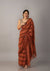 Rust Orange Mulmul Lightweight Cotton Digital Print Summer Saree