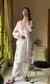 White Designer Heavy Riyon Silk Plazzo and Top For Party Wear