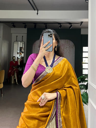 Wine and Cream Tasar Silk Tie-Dye Print Lehenga Choli with matching Dupatta