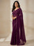 Wine Smooth Georgette Saree with Aari Border & Embroidery Blouse