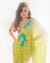 Yellow Colorful Digital Print Georgette Saree with Embroidered Blouse
