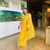 Yellow Georgette Digital Printed Organza Saree with Designer Blouse
