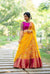 Yellow Kanchipuram Silk Lehenga Choli with Zari Weaving Net Dupatta