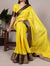 Yellow Marsh Mello Zari Weaving Saree with Matching Blouse