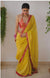 Yellow Upadda Silk Jacquard Weaving Saree with Banarasi Blouse